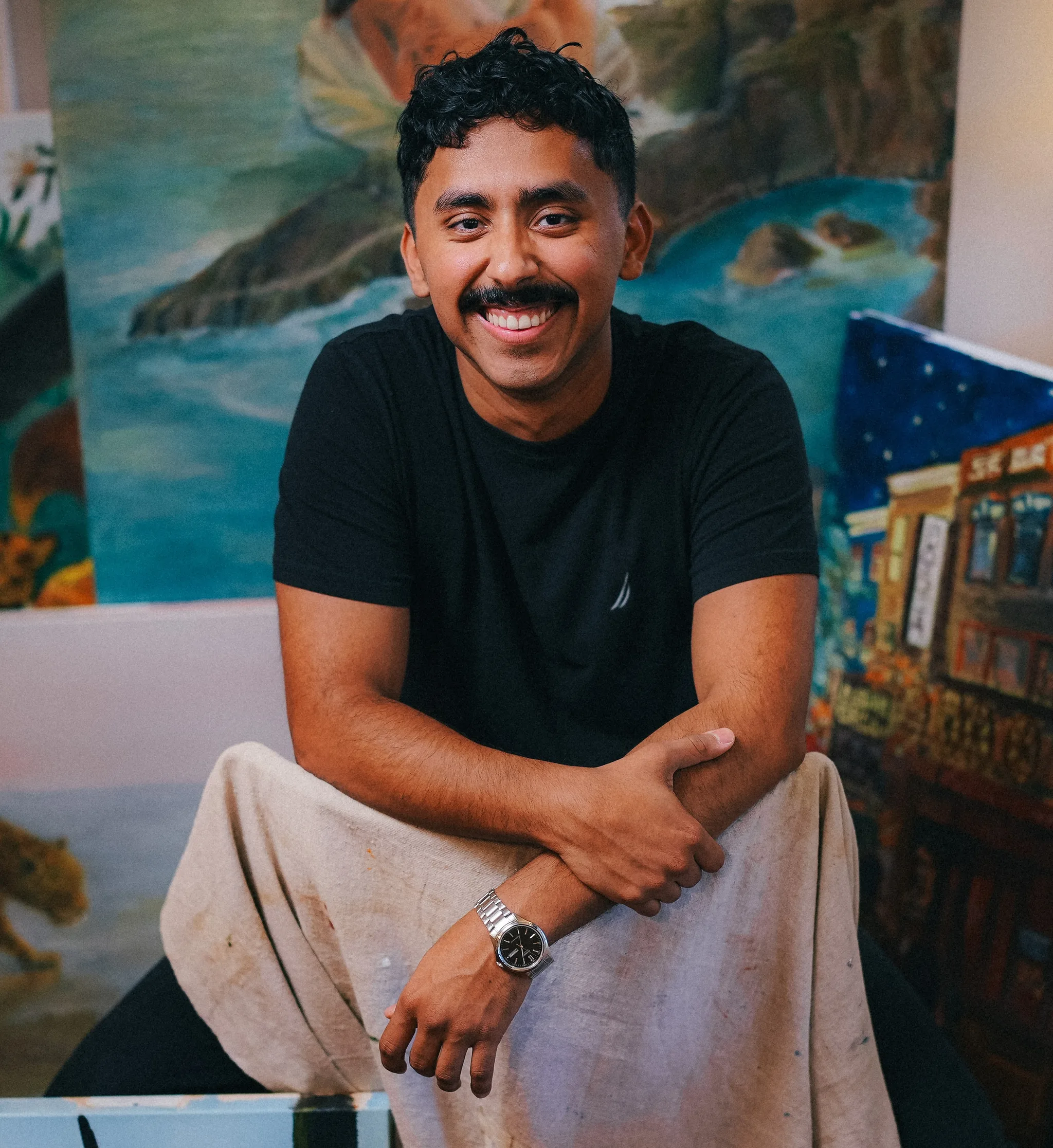 Samuel S. Hernandez in the studio